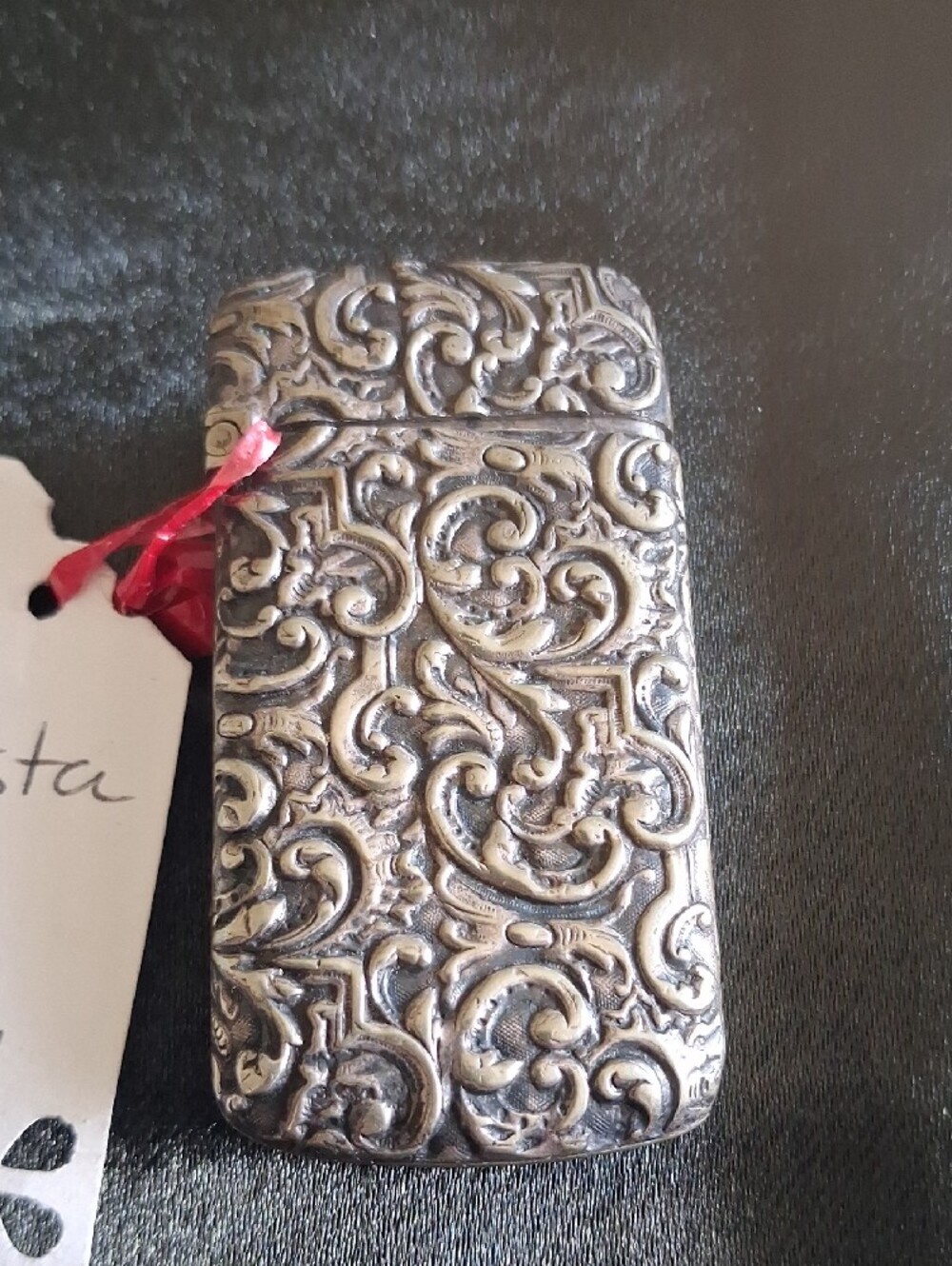 Victorian Ornate Silverplate Embossed Vesta Case - Picture 2 of 8